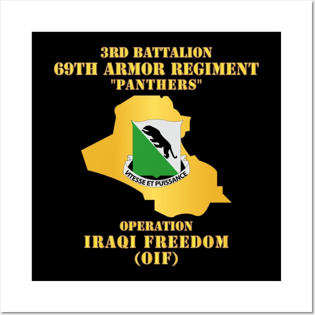 3rd Bn 69th Armor Regt - OIF w Map Wall Art by twix123844